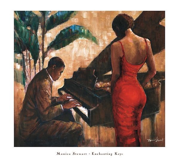 Enchanting Keys Print by Monica Stewart 29 x 26 1/2 in. Paper Size New Unframed