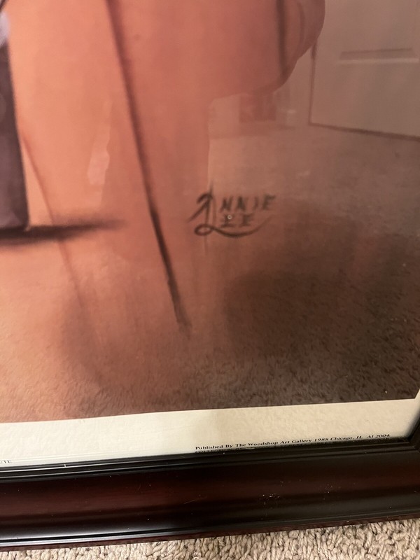 Annie Lee African American Art Print Framed Glass "5th Grade Substitute" 29 /25 gallery