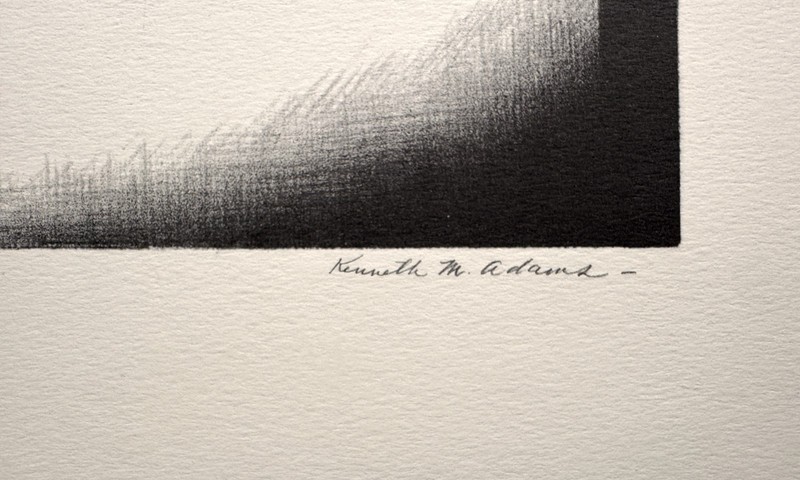 Kenneth Miller Adams Signed Lithograph "House in the Sun" 1950 Taos New Mexico gallery