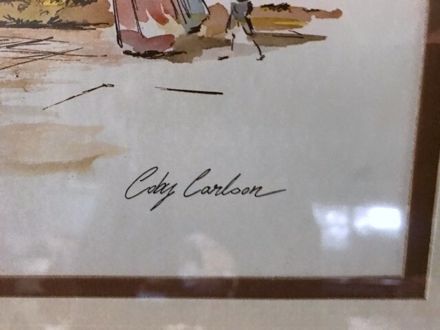 2 Coby Carlson Prints "Bruton Parish Church" & "Raleigh Tavern" Williamsburg, VA gallery