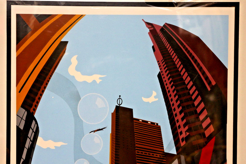 A Ripple in Time Square Serigraph Adrienne Tammara Beck 1992 Signed 4/80 Matted gallery