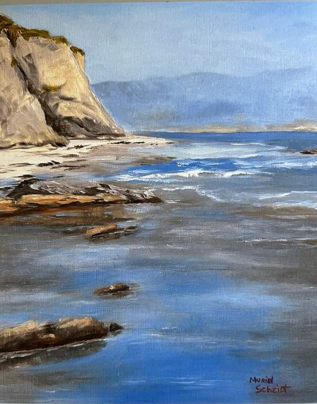 A Walk On The Beach 8×10 Matte Print – Realistic Oil Painting Seascape Home Art