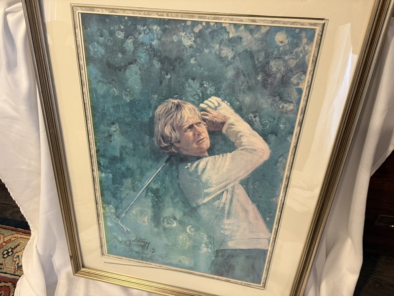 Jack Nicklaus SIGNED print 1975 Heritage Golf Classic by Coby Whitmore gallery