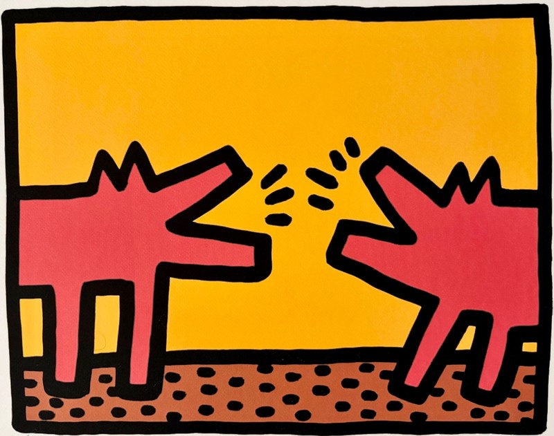 Keith Haring "Barking Dogs" Limited Edition (85/150) Signed Off set Lithograph gallery