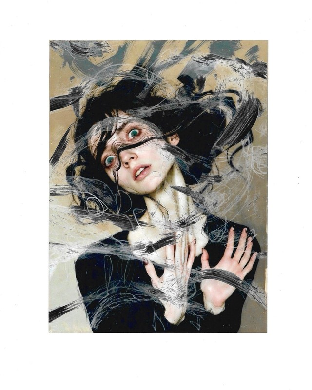 American Surrealism X Fine Art Print Goth Horror Abstract Figurative Woman TD001