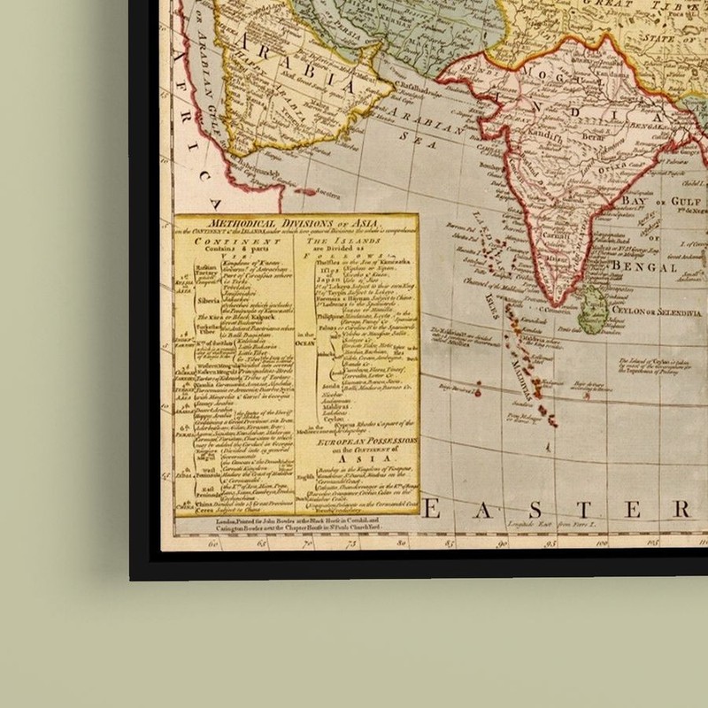 Vintage Maps - Asia 'S - Art Print on Paper or Canvas gallery