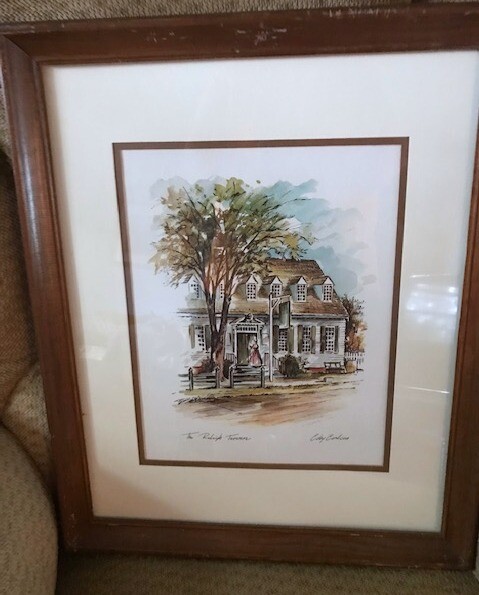 2 Coby Carlson Prints "Bruton Parish Church" & "Raleigh Tavern" Williamsburg, VA gallery