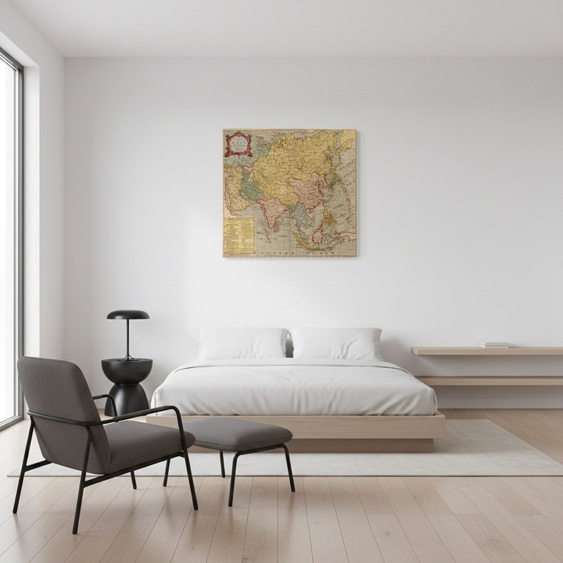 Vintage Maps - Asia 'S - Art Print on Paper or Canvas gallery
