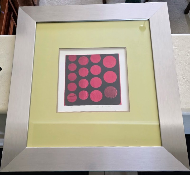 Sarah Kriehn Orig Monoprint «Polka Dots» Magnani Pescia Paper-Mayo Hosp Cal 2012