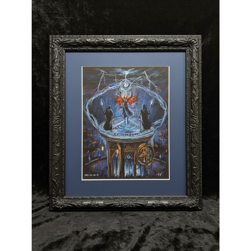 The Witch of Orynthia-Vahl, Art Print, Dark Academia Fantasy Art, Witchy Decor gallery