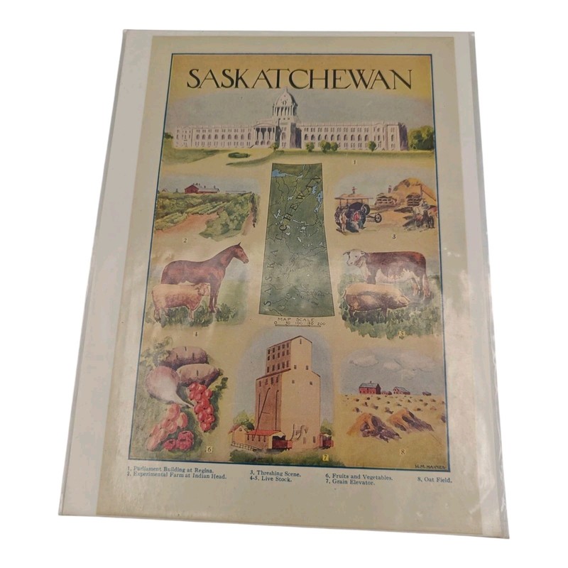 Saskatchewan Book Leaf Print ALBERTA Canada