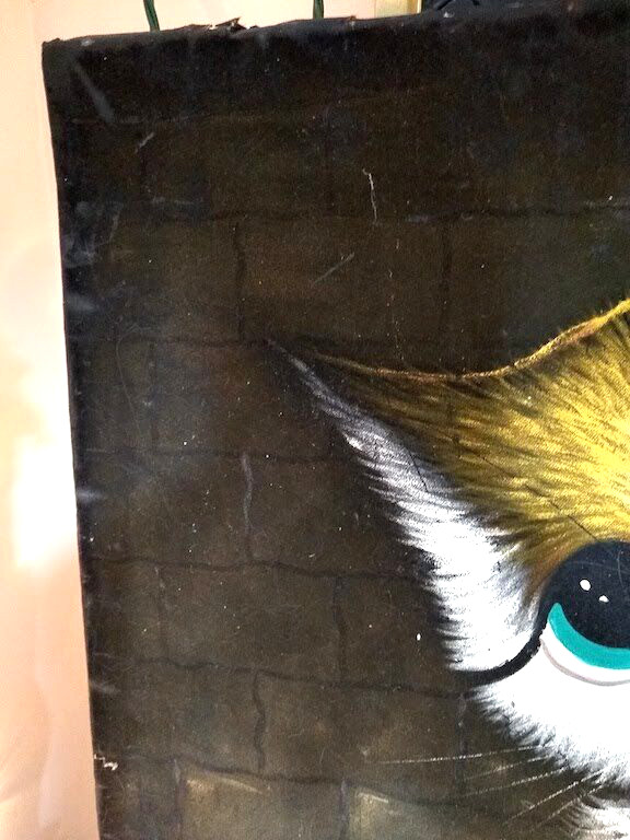 Big Eye Sad Eye Cat Velvet 1960s 1970s Large 19" x 24" gallery