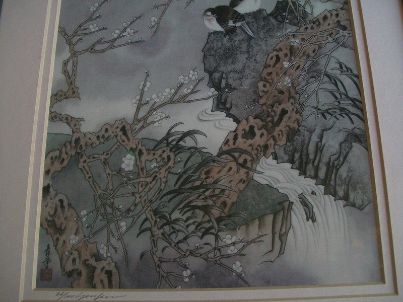 Chinese Asian Birds Nature Prints Signed Numbered Custom Framed gallery