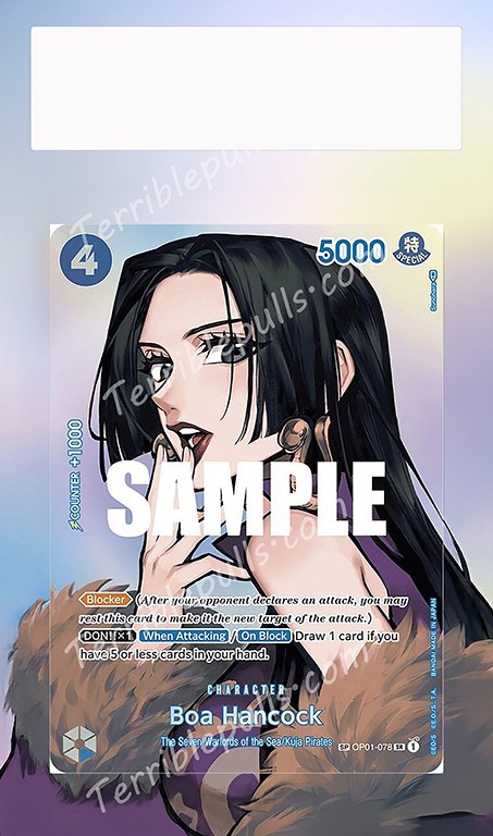One Piece Extended Art PSA + Case Combo- Boa Hancock SP OP04 NO CARD