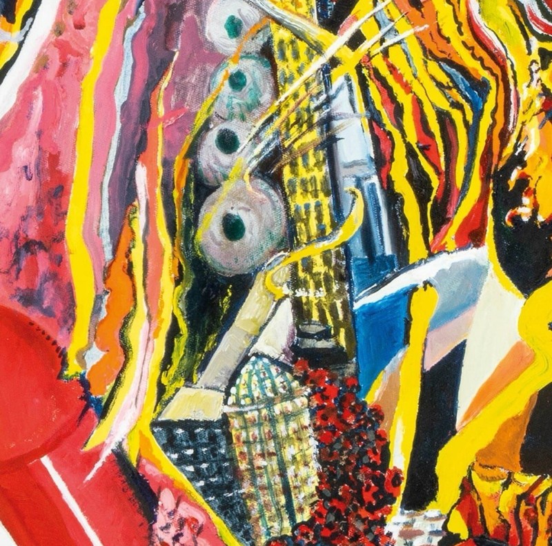 Bruce Stiglich no#56 Round 20" diameter, oil on canvas, 2016 gallery