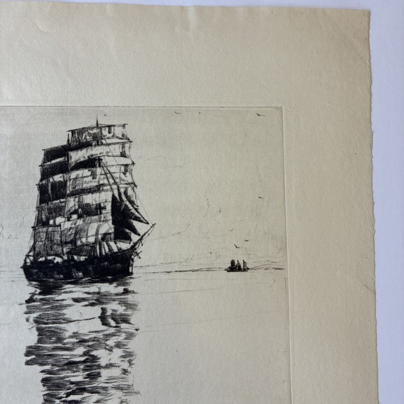 Philip Kappel Etching “In the Caribbean" Sailboat gallery