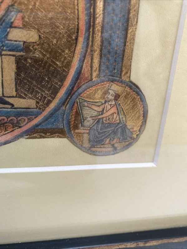 Medieval Manuscript Page Facsimile God/David William De Brailles Folio Soc 2012 gallery