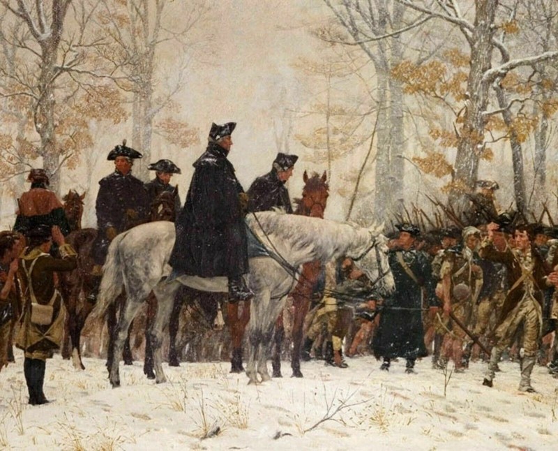 George Washington At Valley Forge-Revolution War VINTAGE art print antique paint gallery
