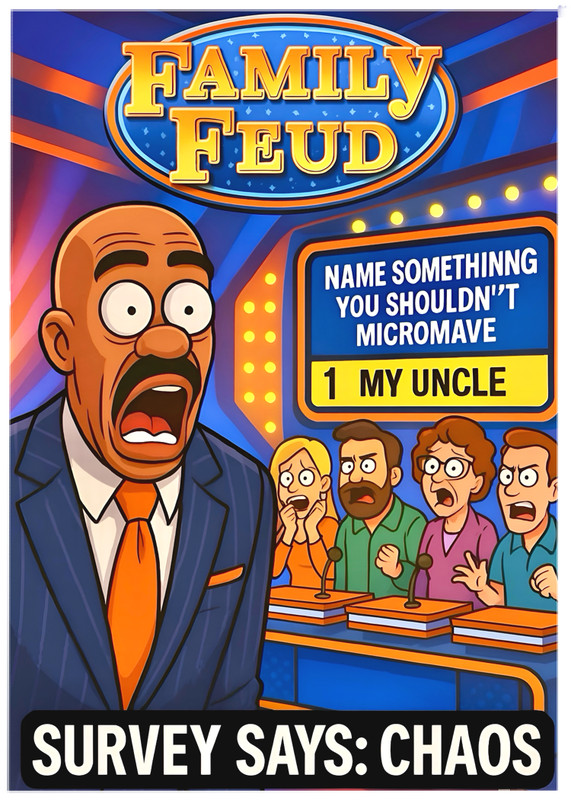 FAMILY FEUD * Fun Novelty * TELEVISION * Illustrated Art Card * ATC ACEO