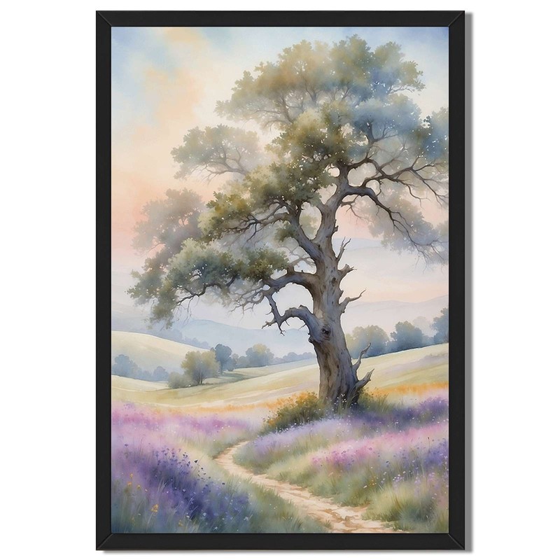 Serene Landscape Tree Wall Art Canvas Oil Paintings Reproduction