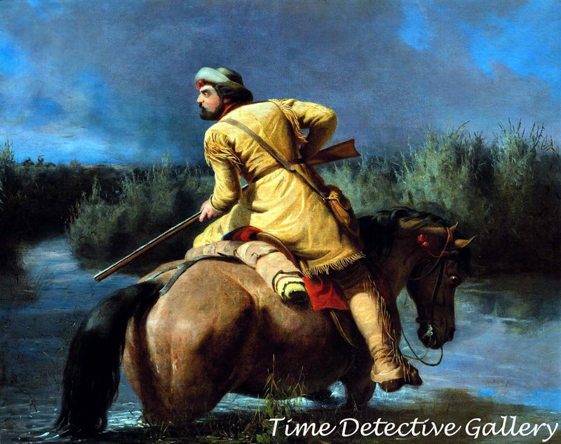 The Trapper’s Last Shot by William Ranney – Historic Art Print