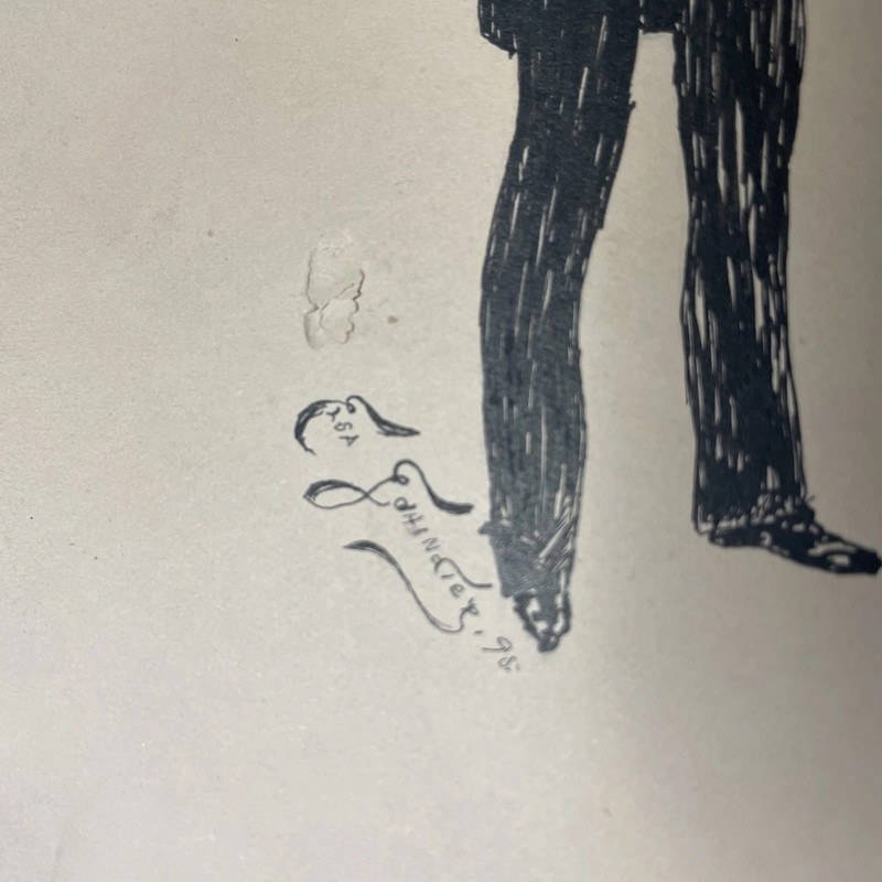 1895 Gibson Girls style pen and ink? signed Elsa Gahindier? gallery