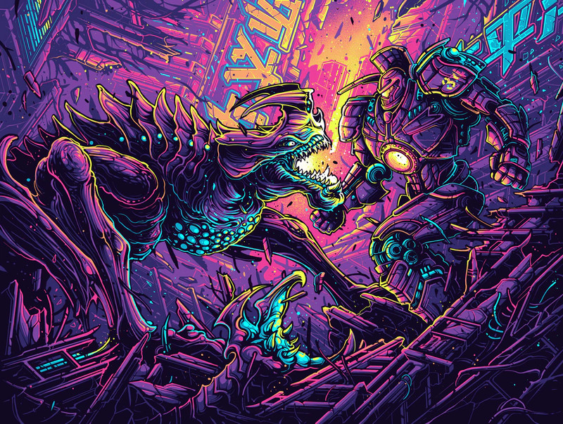 Pacific Rim Dan Mumford Poster Giclee Print 24×18 SIGNED Mondo x/50