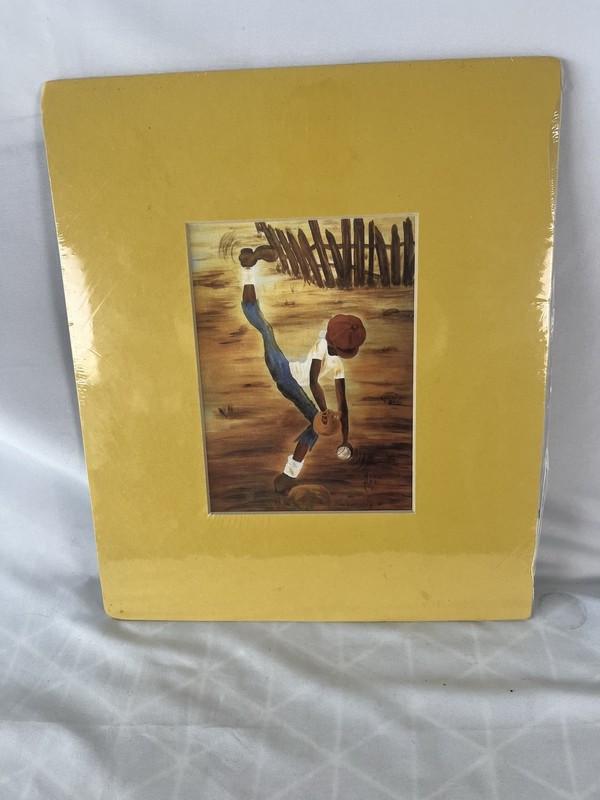 Artist Annie Lee 1935 «FULL COUNT 3 & 2 Vintage Rare Find Art Baseball