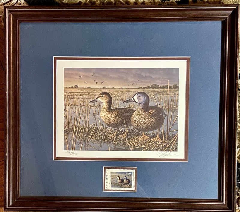 1993 Jim Hautman Texas Parks and Wildfife Signed & Numbered Framed Print