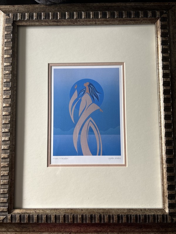 Framed Maxine Noel Ioyan Mani Native American «Moon Maiden” Print