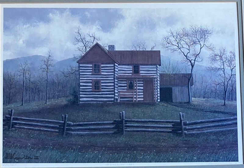 RARE Vintage Signed Framed Ltd Ed Lithograph Art David Knowlton "Tennessee 1949” gallery