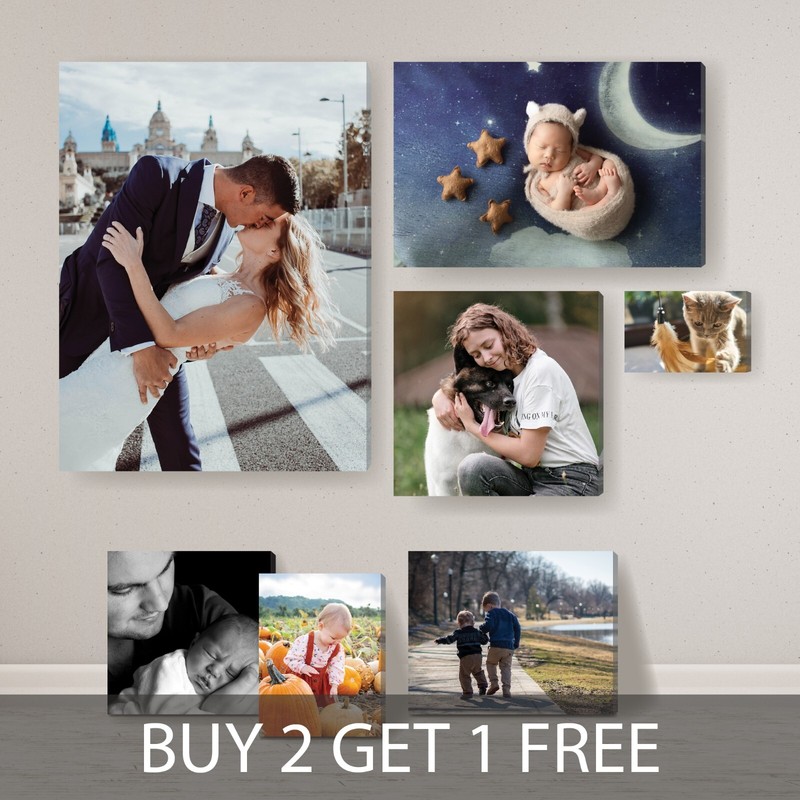 Personalised Canvas Photo Canvas Print Framed Ready to Hang A0 A1 A2 A3 A4