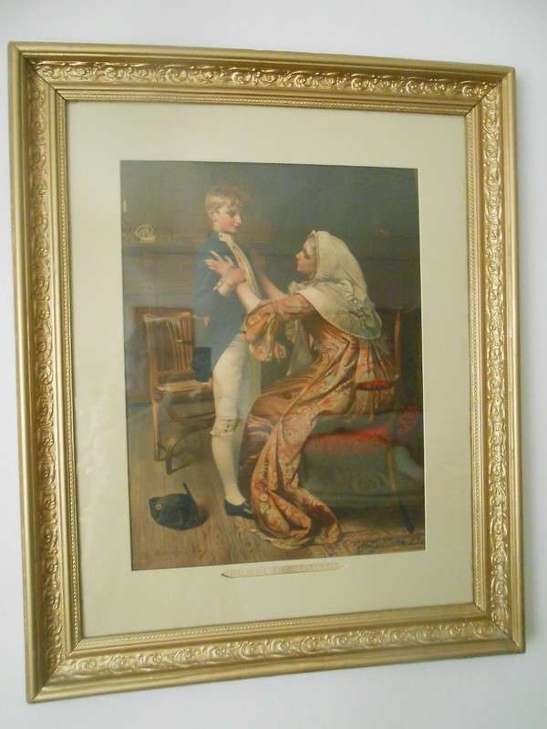 Antique Admiral Horatio Lord Nelson First Farewell Chromolithograph Print 1926 gallery