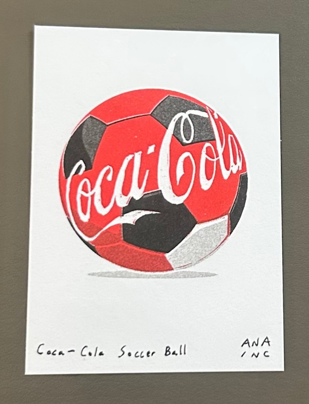 New LA World Cup Custom Anastasia Inciardi «Coca-Cola Soccer Ball» Mini Print