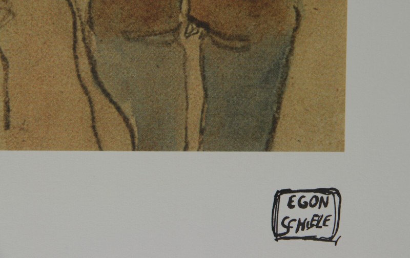 Egon Schiele Three Nudes From Behind Signed Lithograph 70 x 50 cm Ltd 191/200 gallery