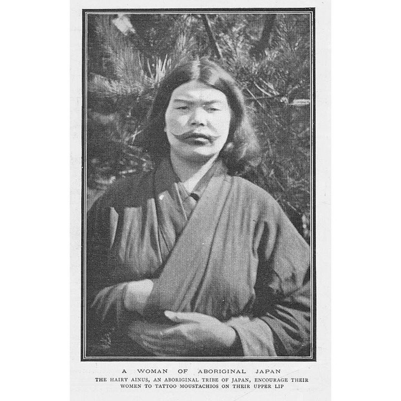 JAPAN An Ainu Woman - Antique Print 1900