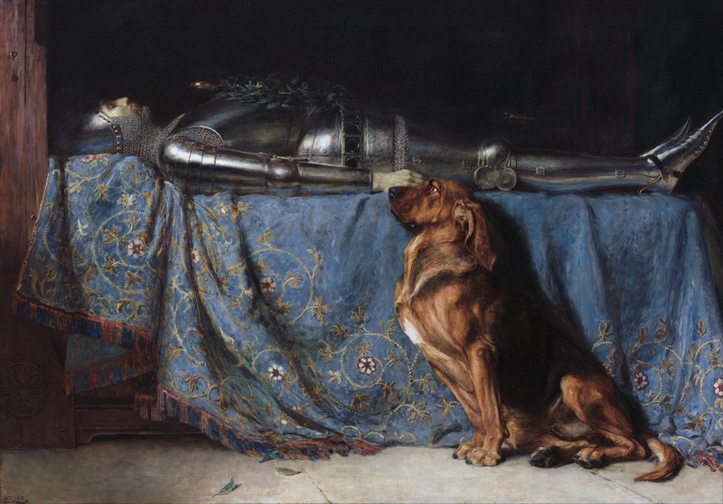 Briton Riviere Requiescat Fine Art Giclee Canvas Print