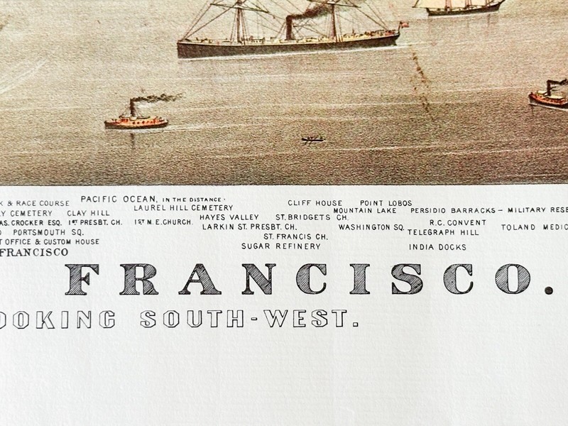 Vintage Print Facsimile Currier & Ives Litho: The City of San Francisco 1878 gallery