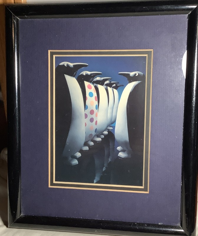 Gorgeous Penguin Art~ Be An Individual ~ 10 X 12 (5 X 7) Professionally Framed