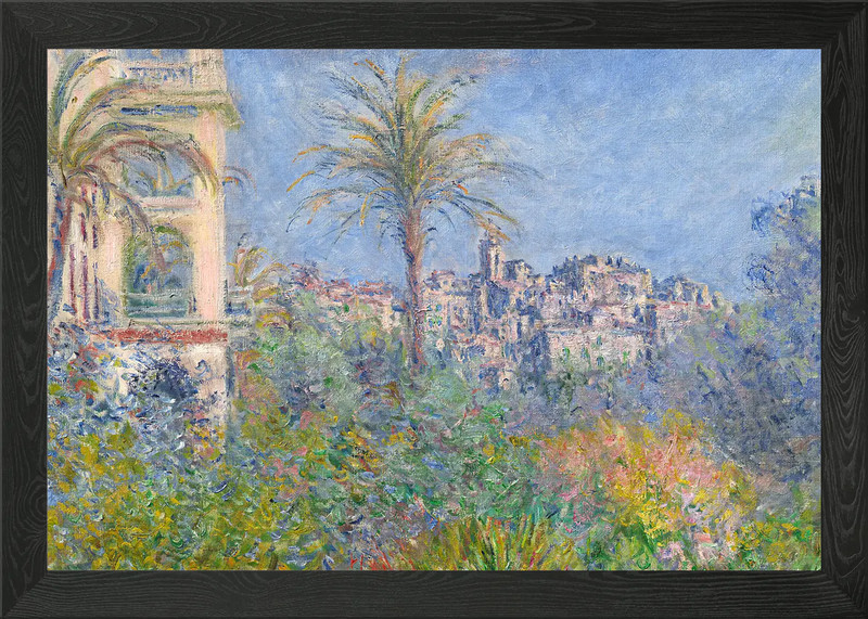 Villas at Bordighera Monet Framed Wall Art Poster Canvas Print Picture