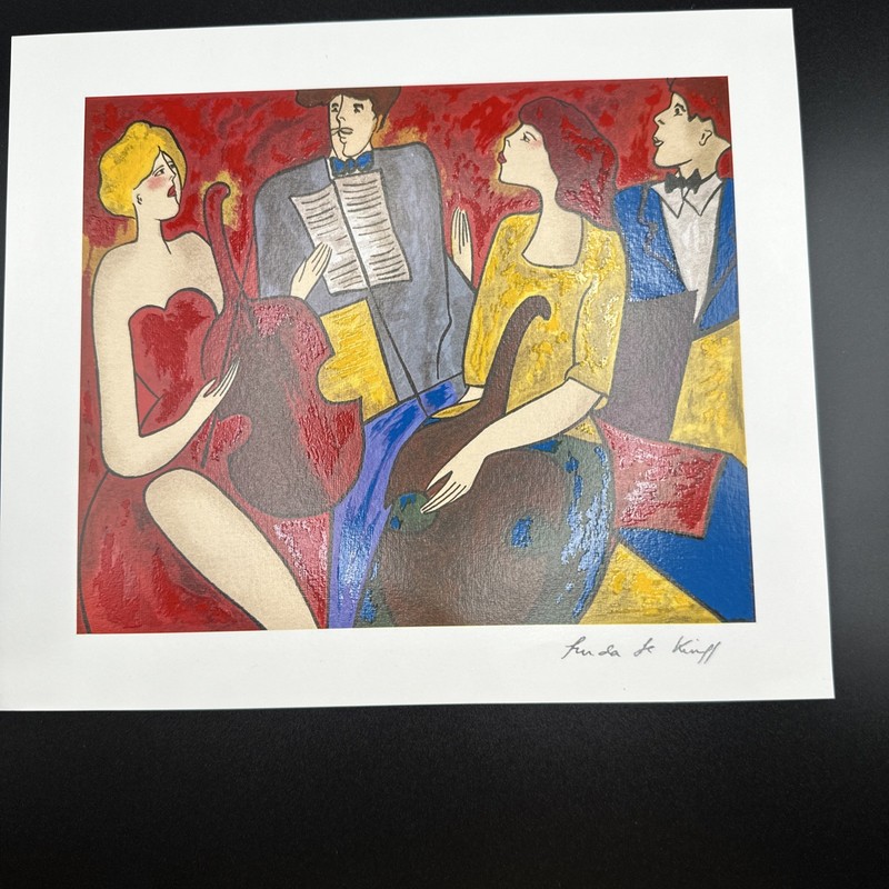 Double Linda Le Kinff Seriolithograph 8 5/8 X 7 1/4in COA and biography included
