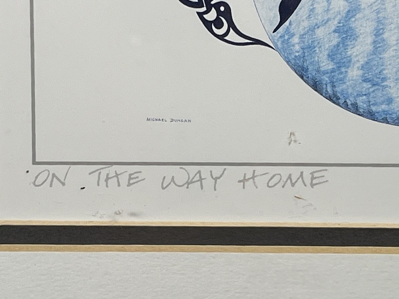 Michael Duncan Signed Print 'ON THE WAY HOME' Canadian Artist~Orca/Killer Whales gallery