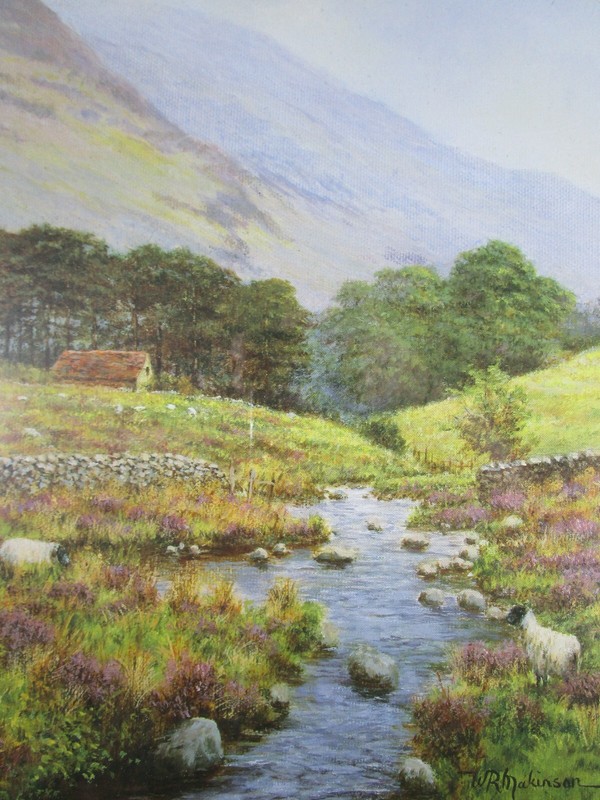 Lovely Vintage William Makinson Signed Limited Ed Print Fell Beck Ingleborough gallery