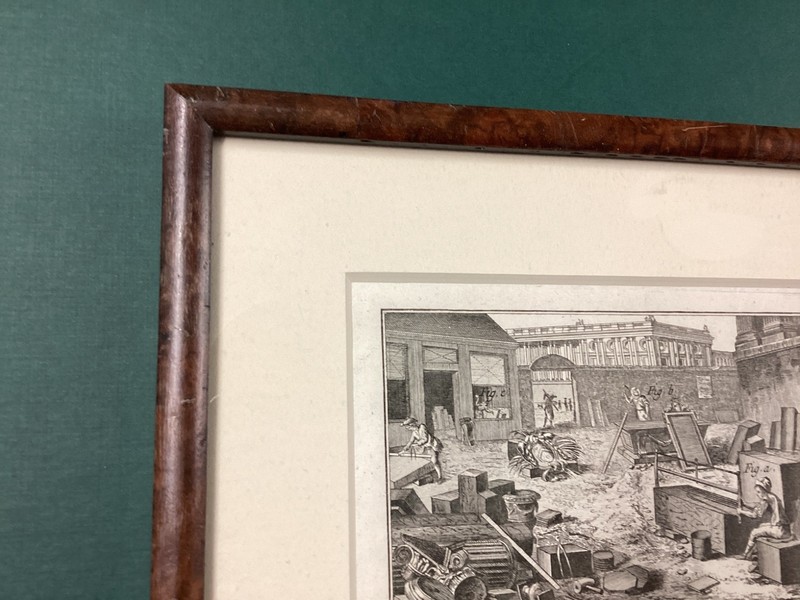 18th Century Engraving Marble Cutting, Designs Architect Robert Benard gallery