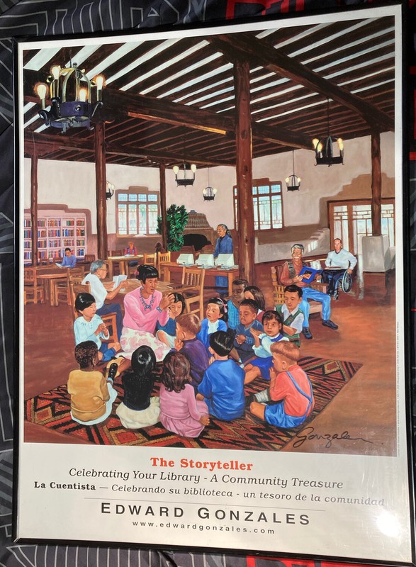 🖼 Edward Gonzalez Gilclee? Print Framed Signed “The Storyteller” 24”X 19” 👀