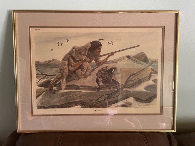 John A Ruthven Lithography Signed Framed Print Shawnee