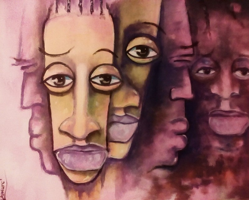 African American 24x30 Gallery Wrapped Canvas Reproduction"In The Shadows"