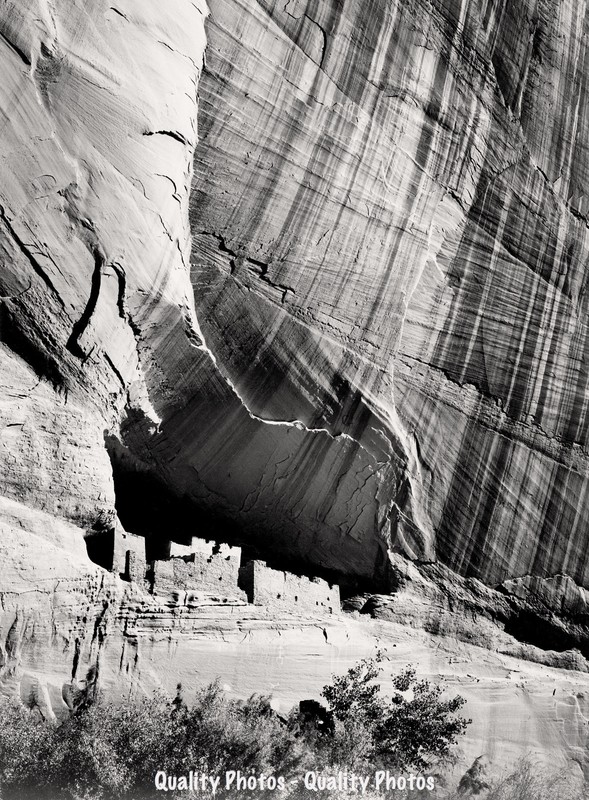 Cliff Dwellings 8.5×11″ Photo Print Ansel Adams Canyon de Chelly Monument River