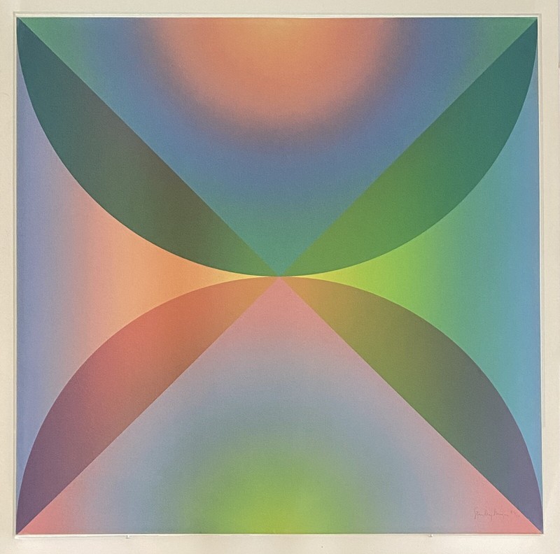 Stanley Migas California Vintage Op Art Modern Geometric LE Silk Screen Print