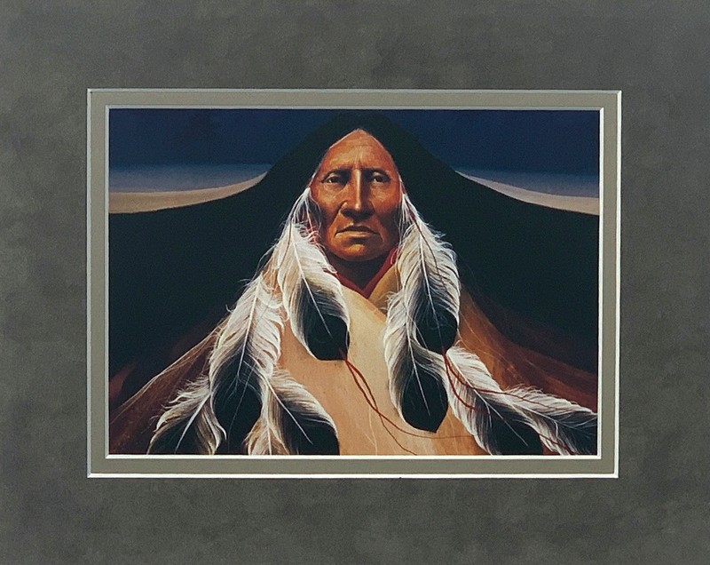 Frank Howell Distant Mountains Double Matted Print fits a standard 8×10 frame